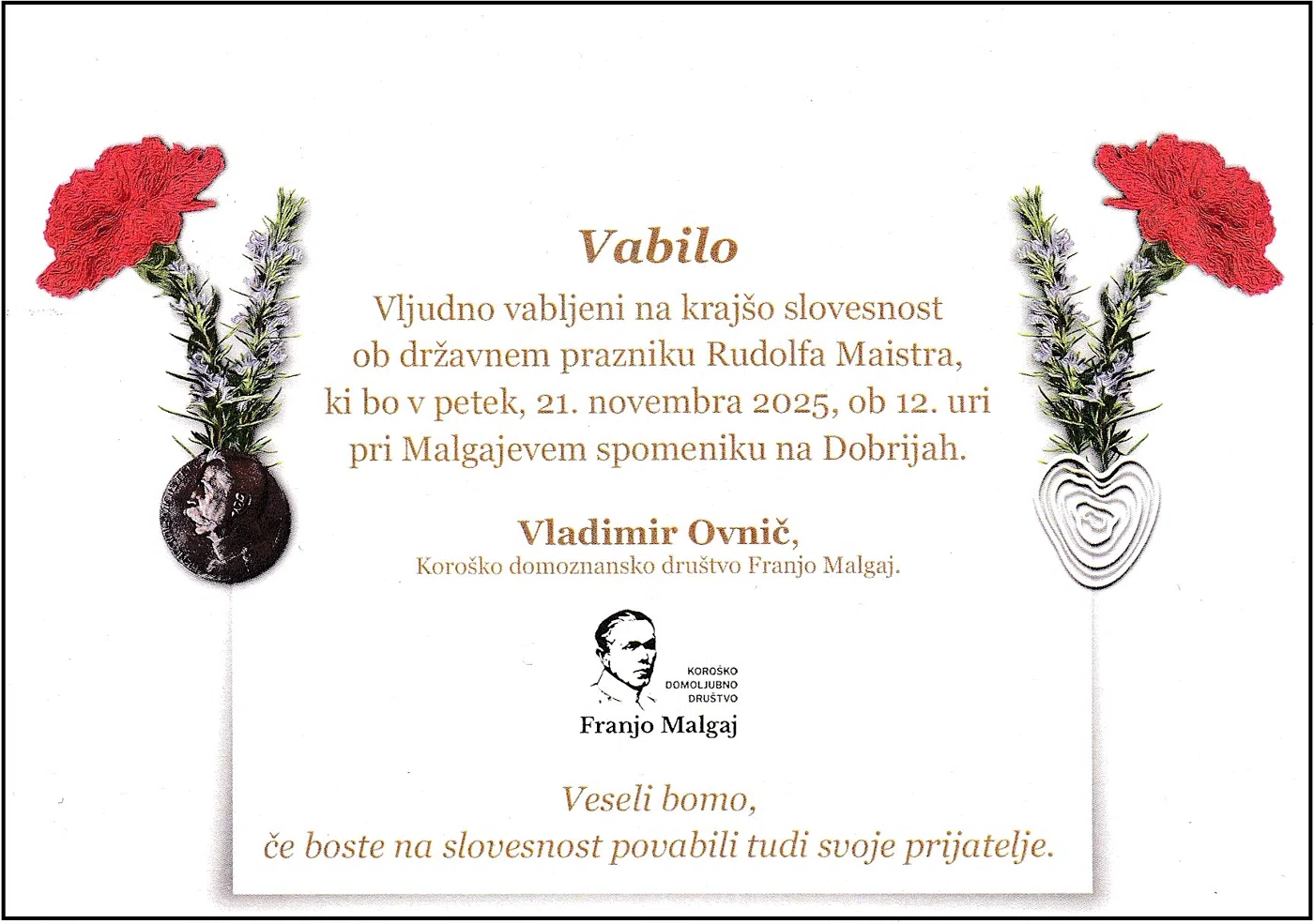 MAISTROVI BORCI ZA KOROŠKO ZASLUŽNI MOŽJE